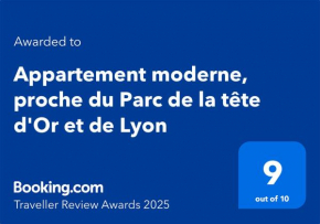 Appartement moderne, proche du Parc de la tête d'Or et de Lyon